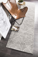 Load image into Gallery viewer, Oasis Kenza Contemporary Silver Runner Rug