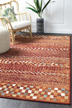 Load image into Gallery viewer, Oxford Mayfair Squares Rust Rug