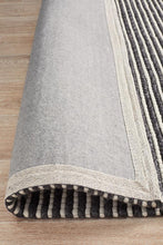 Load image into Gallery viewer, Studio Oskar Felted Wool Striped Rug Black White