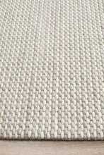 Load image into Gallery viewer, Studio Oskar Felted Wool Striped Rug Grey White