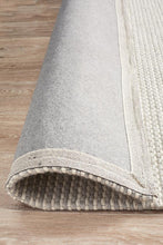 Load image into Gallery viewer, Studio Oskar Felted Wool Striped Rug Grey White