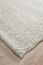 Load image into Gallery viewer, Studio Helena Woven Wool Rug Grey White