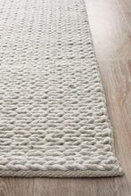 Load image into Gallery viewer, Studio Helena Woven Wool Rug Grey White