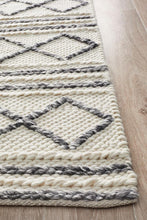 Load image into Gallery viewer, Studio Milly Textured Woollen Rug White Grey