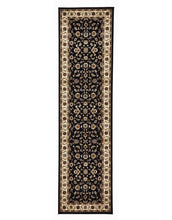 Load image into Gallery viewer, Sydney Collection Classic Rug Black With Ivory Border