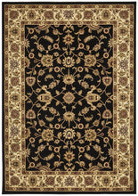 Load image into Gallery viewer, Sydney Collection Classic Rug Black With Ivory Border
