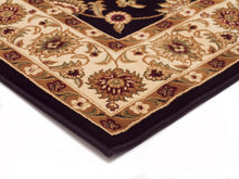 Load image into Gallery viewer, Sydney Classic Runner Black With Ivory Border Runner Rug