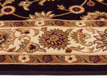 Load image into Gallery viewer, Sydney Classic Runner Black With Ivory Border Runner Rug