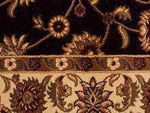 Load image into Gallery viewer, Sydney Classic Runner Black With Ivory Border Runner Rug