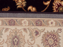 Load image into Gallery viewer, Sydney Classic Runner Black With Ivory Border Runner Rug