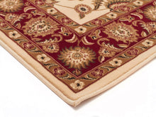 Load image into Gallery viewer, Sydney Classic Runner Ivory With Red Border Runner Rug