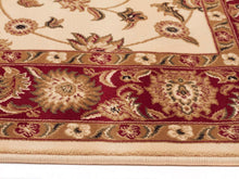 Load image into Gallery viewer, Sydney Classic Runner Ivory With Red Border Runner Rug