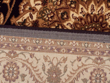 Load image into Gallery viewer, Sydney Medallion Runner Black With Ivory Border Runner Rug