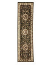 Load image into Gallery viewer, Sydney Medallion Runner Green With Ivory Border Runner Rug