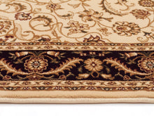 Load image into Gallery viewer, Sydney Medallion Runner Ivory With Black Border Runner Rug