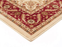 Load image into Gallery viewer, Sydney Medallion Runner Ivory With Red Border Runner Rug