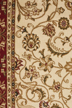 Load image into Gallery viewer, Sydney Collection Medallion Rug Ivory With Red Border