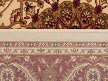 Load image into Gallery viewer, Sydney Medallion Runner Ivory With Red Border Runner Rug