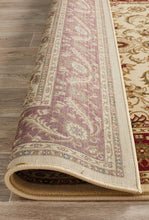 Load image into Gallery viewer, Sydney Collection Medallion Rug Ivory With Red Border