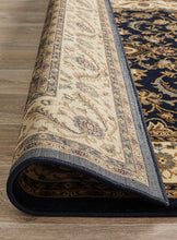 Load image into Gallery viewer, Sydney Collection Medallion Rug Blue With Ivory Border