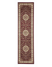 Load image into Gallery viewer, Sydney Medallion Runner Red With Ivory Border Runner Rug