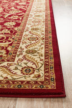 Load image into Gallery viewer, Sydney Collection Medallion Rug Red With Ivory Border