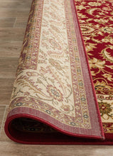 Load image into Gallery viewer, Sydney Collection Medallion Rug Red With Ivory Border