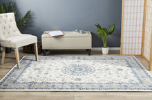 Load image into Gallery viewer, Sydney Collection Medallion Rug White With Beige Border