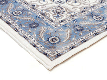 Load image into Gallery viewer, Sydney Medallion Runner White With Blue Border Runner Rug