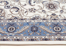 Load image into Gallery viewer, Sydney Medallion Runner White With Blue Border Runner Rug