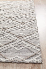 Load image into Gallery viewer, Visions Winter Silver Stream Modern Rug
