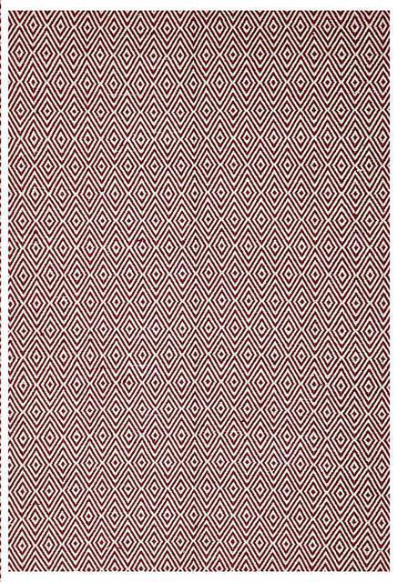 Abode Diamond Design Red Rug