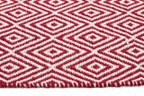 Abode Diamond Design Red Rug