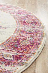 Babylon 211 Pink  Round Rug