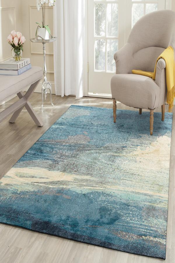 City Monet Stunning Blue Rug