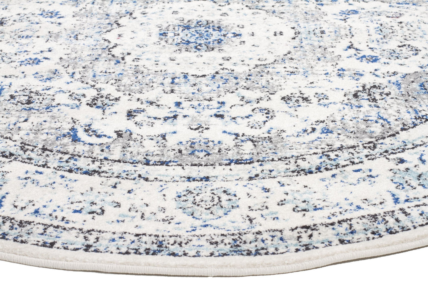 Evoke Mist White Transitional Round Rug