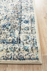 Evoke Mist White Transitional Runner Rug
