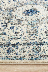 Evoke Mist White Transitional Runner Rug
