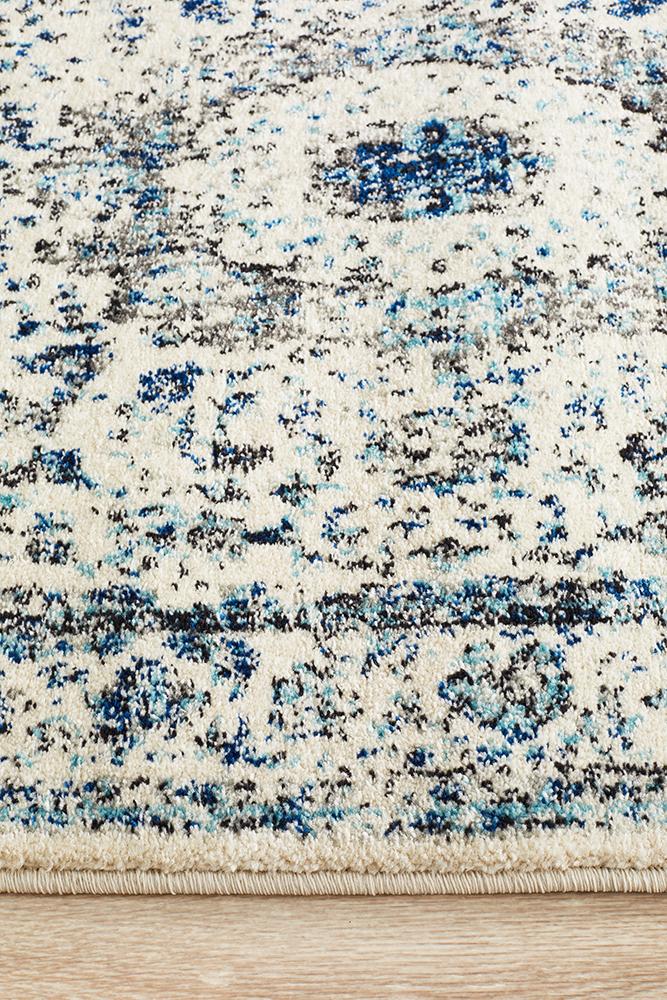 Evoke Mist White Transitional Runner Rug