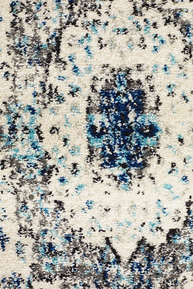 Evoke Mist White Transitional Runner Rug