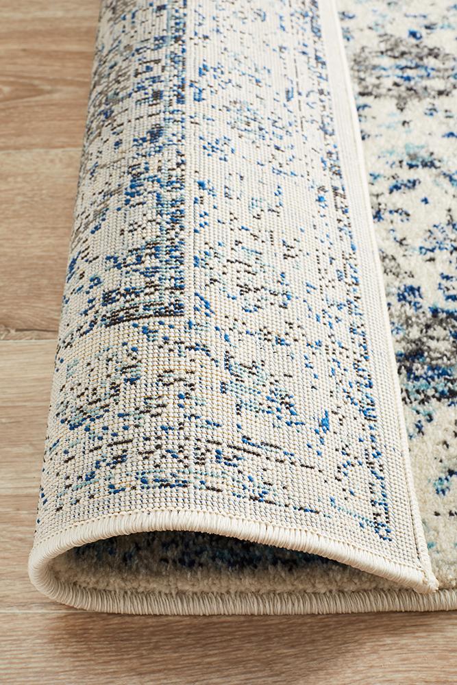 Evoke Mist White Transitional Runner Rug