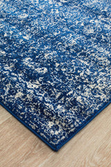 Evoke Oasis Navy Transitional Runner Rug
