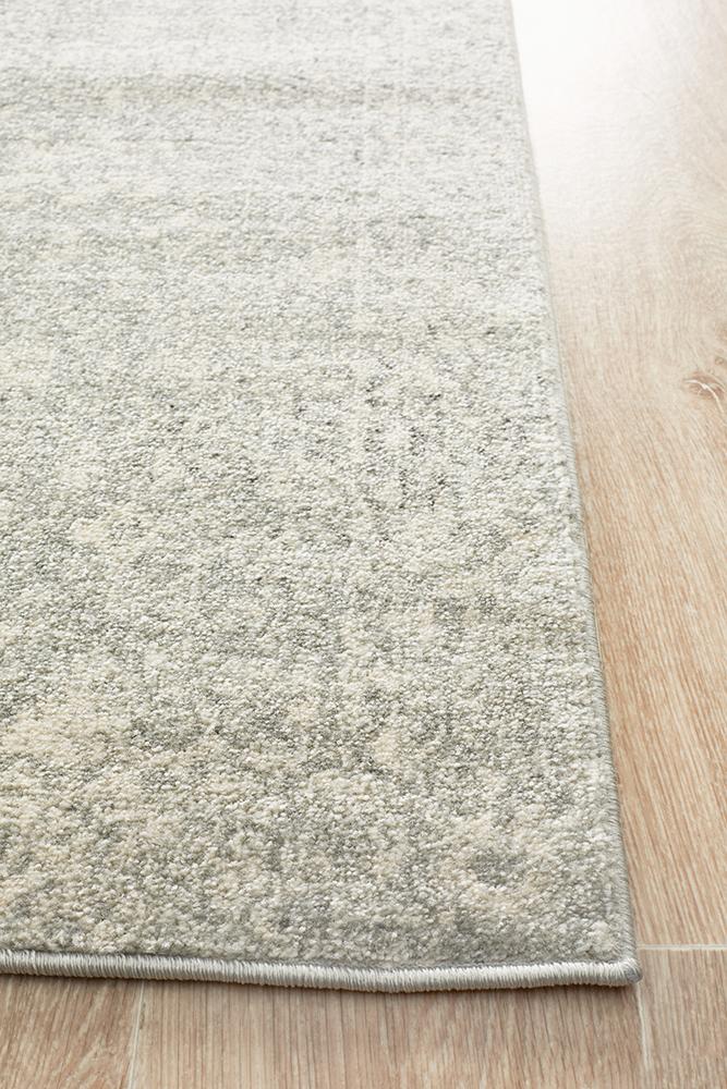 Evoke Shine Silver Transitional Runner Rug
