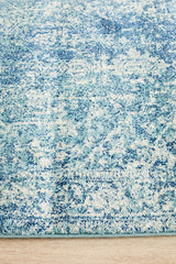 Evoke Muse Blue Transitional Runner Rug