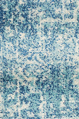 Evoke Muse Blue Transitional Runner Rug