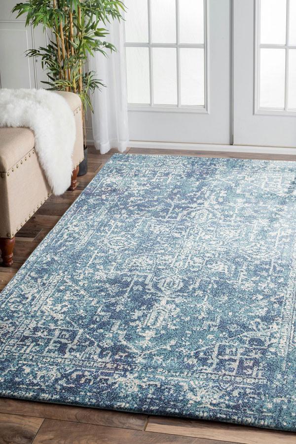Evoke Muse Blue Transitional Rug