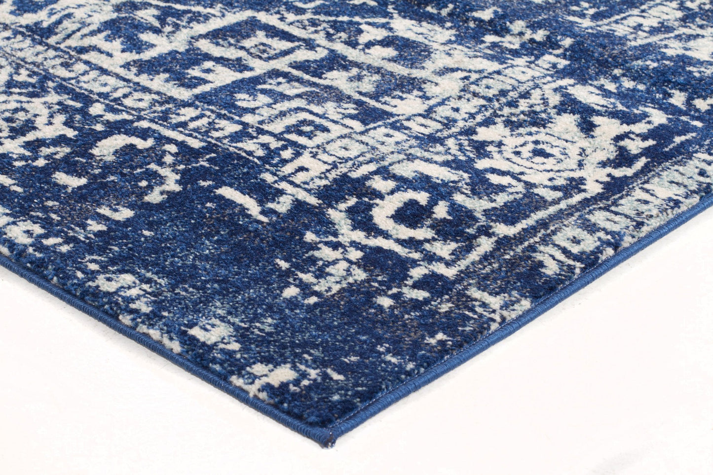 Evoke Contrast Navy Transitional Rug