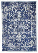 Evoke Contrast Navy Transitional Rug