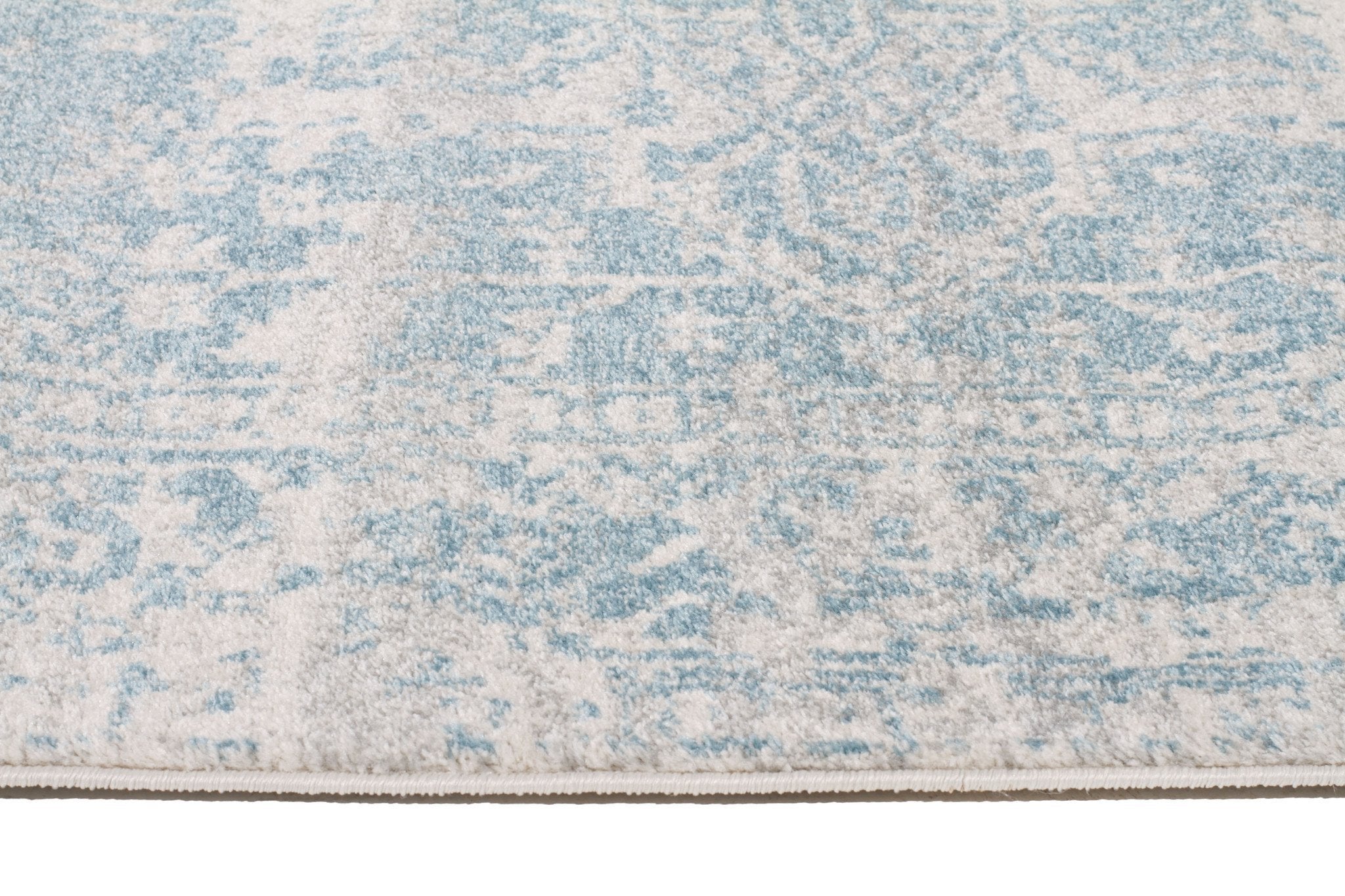 Evoke Glacier White Blue Transitional Rug