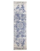 Evoke Horizon White Navy Transitional Runner Rug